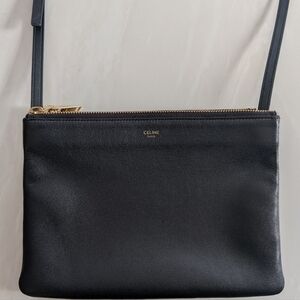 Celine Trio Black Large Crossbody Bag